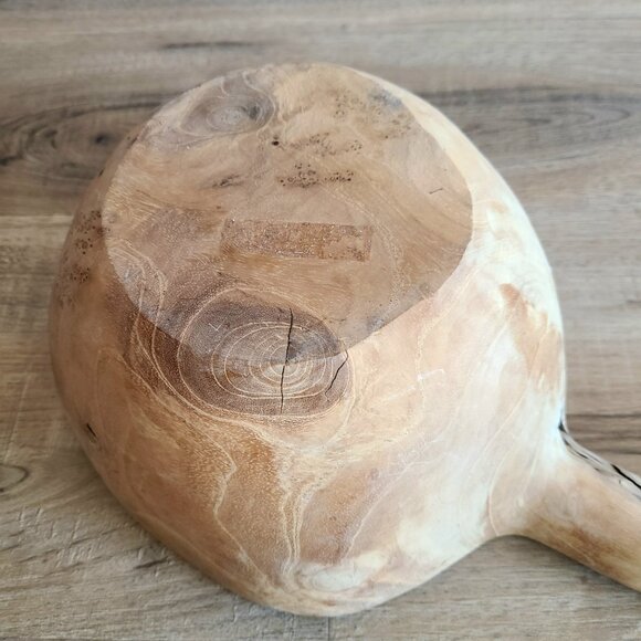 Hand carved wooden ladle. Natural wood. 15 1/4''long. Rustic decor. Farm house. - Picture 12 of 12